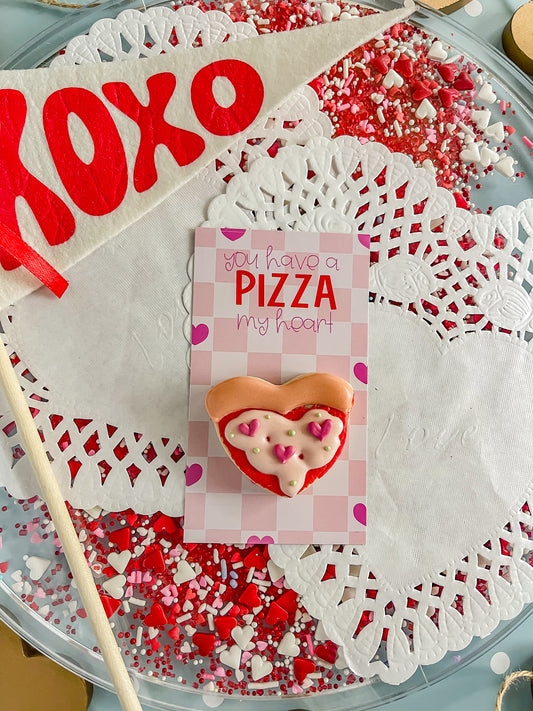 Pizza cookie card