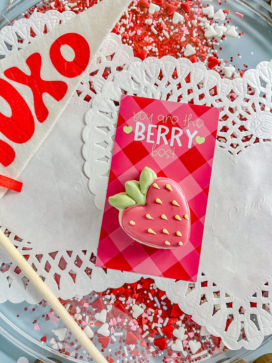 Strawberry cookie card