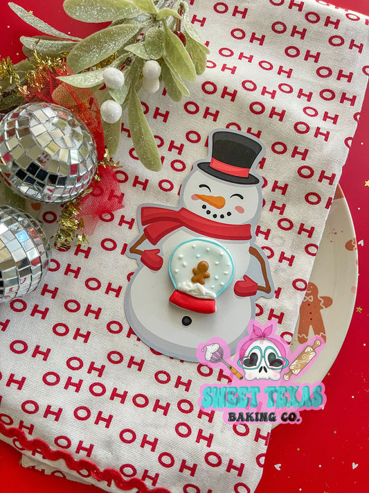 Snowglobe mini cookie card